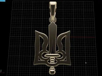 Ukrainian Trident 3D print model