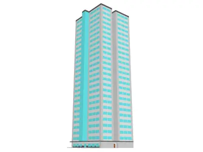 Simple Textured Building 01  3D model