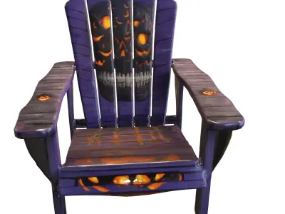 Haunted Halloween Chair Low-poly 3D model