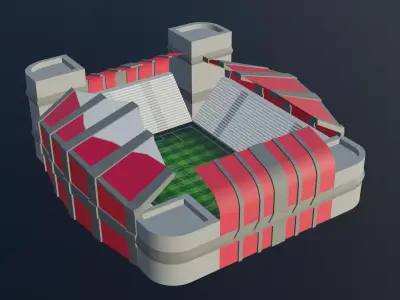 Football Stadium - Poland Low-poly 3D model