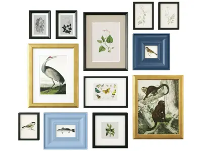 Vintage gallery wall 3D model