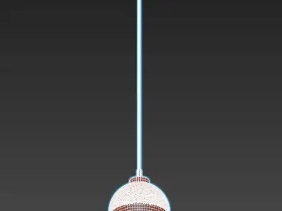 nocciola-50106-1 pendant light with gold accents 3D model