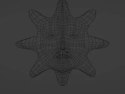 Clay Sun Indoor or Outdoor decor Free low-poly 3D model