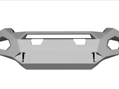 Bumper Fab Fours Bumpers for GMC Sierra 2500-3500 2015-2019 3D model