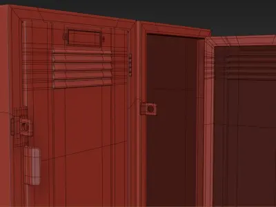 School Style Locker 3D model