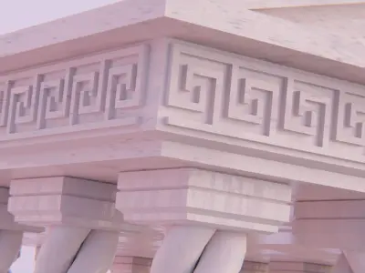 Greek Temple Low-poly 3D model