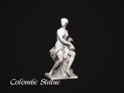 Colombe Statue Low-poly 3D model