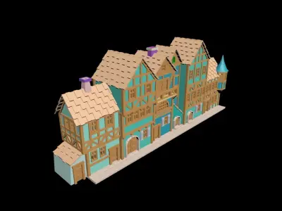 Medieval House 48 3D print model 3D model