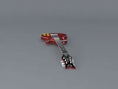 Dean Soltero guitar with AAA curly maple top  Free 3D model