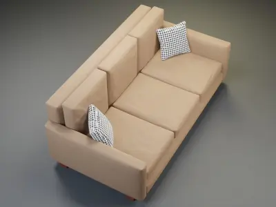 3D Modern Couch  Low-poly 3D model