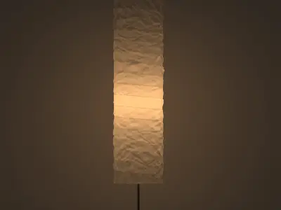 Paper floor lamp Low-poly 3D model