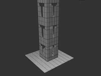 HEAVY DUTY BOLTLESS SHELVING-4Shelves 3D model