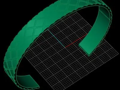 Luxury Golden Men Bracelet  3D print model