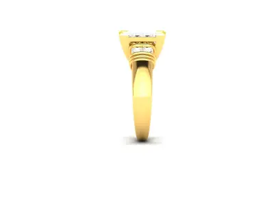 Solitaire Engagement Wedding Ring 3D print model