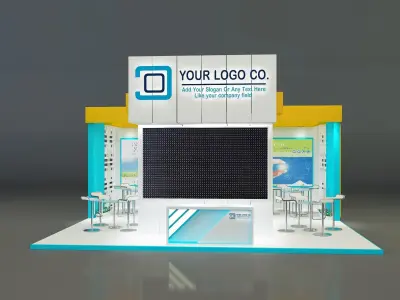 Booth Exhibition Stand a164 3D model