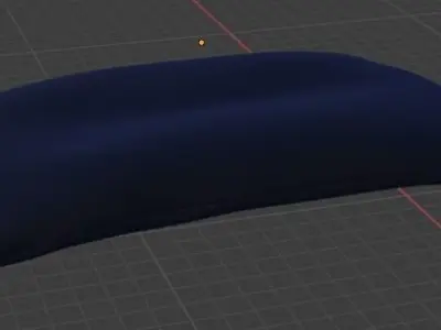 Blue Pillow Free 3D model