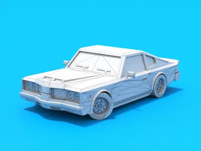 Muscle Car Low-poly 3D model