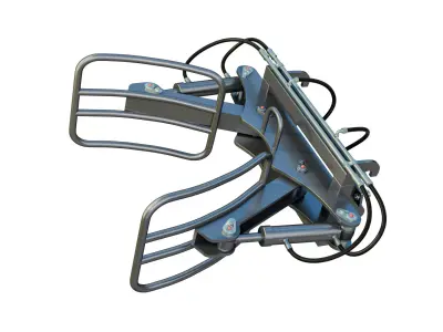 Clamp attachment for round bales Low-poly 3D model