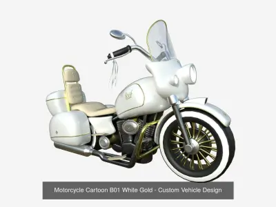 10 Motorcycle Cartoon B Collection - Custom Vehicle Design 3D Model Pack
