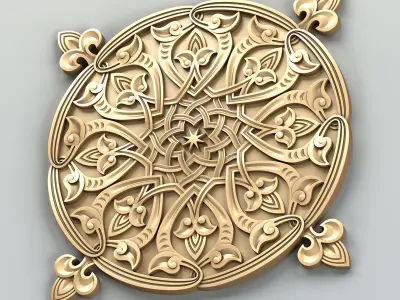 Round rosette 034 3D model
