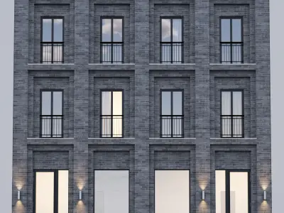 Modern building fasade 6 3D model