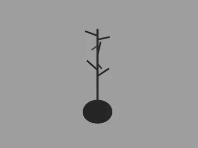 Coat Stand Low-poly 3D model