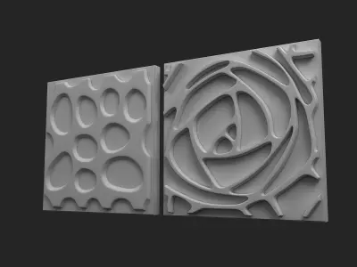 3D wall panel 3D model