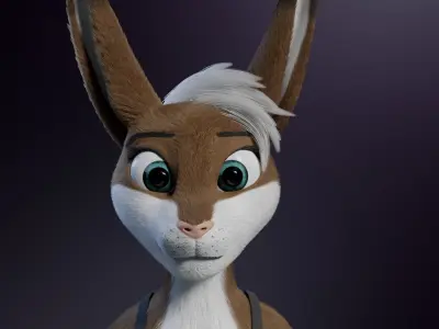 Carly Anthro Rabbit 3D model
