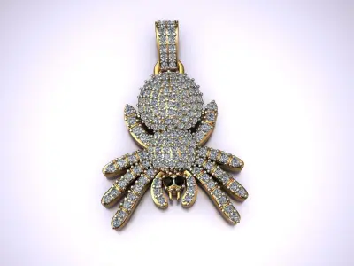 Spider Diamond Pendant 3D print model