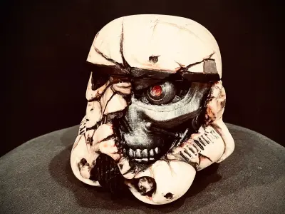 Stormtrooper Skull Terminator Head Decoration - Starwars Toys 3D print model