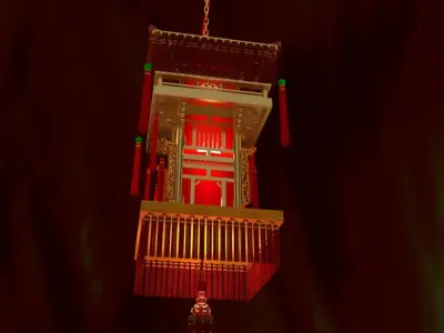 Chinese palace lantern 3D model 20
