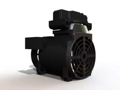Oil-Less Rocking Piston Pump 3D model