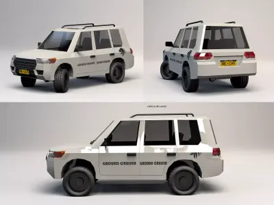 Low poly off road suv  Low-poly 3D model