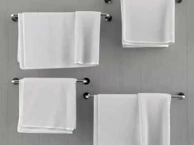 Hanging Towels 3 3D model