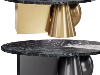 Copper Marble Coffee Table 3D model