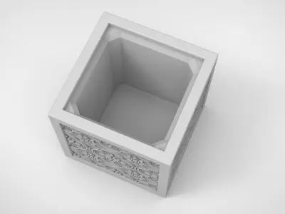 taiwan trandition tiles pattern vase 3D print model