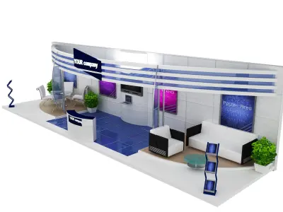Booth Exhibition Stand a429 3D model