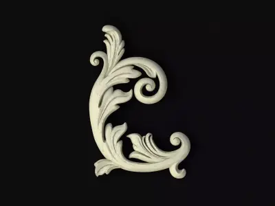 Central decor ornament for furniture 3D model 616