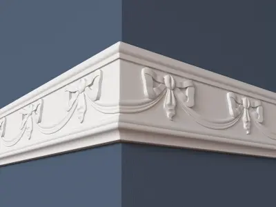 Frieze decorative crown moulding 3D model