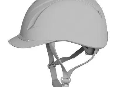 Elegant Equestrian Helmet Safety Meets Style Low-poly 3D model