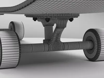 Skateboard wooden 3D model