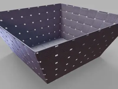 Fabric Basket Low-poly 3D model
