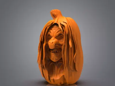 Realistic Halloween Pumpkin Decoration - Jack O Lantern 3D print model
