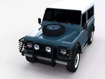 Land Rover Defender 90 Station Wagon rev 3D model