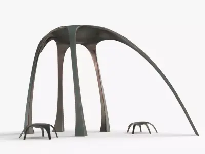 Modern Abstract Animal Sculpture Low-poly 3D model