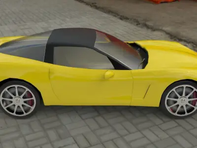 Chevrolet Corvette C6 Coupe Low-poly 3D model