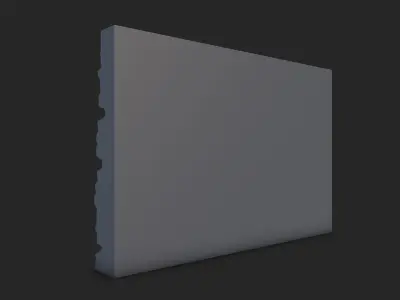 Vine Covered Stone Wall Panel 3D model