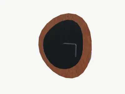 Wall Clock Low-poly 3D model 2