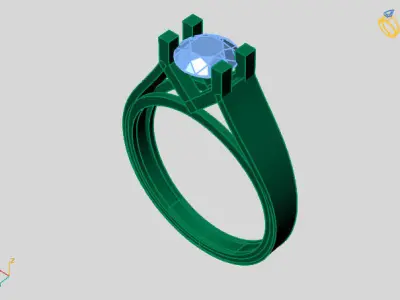 Women Ring 3DM Womens Ring 3d models 3D print model 3D print model 55