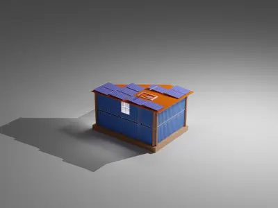 House container  Free 3D model